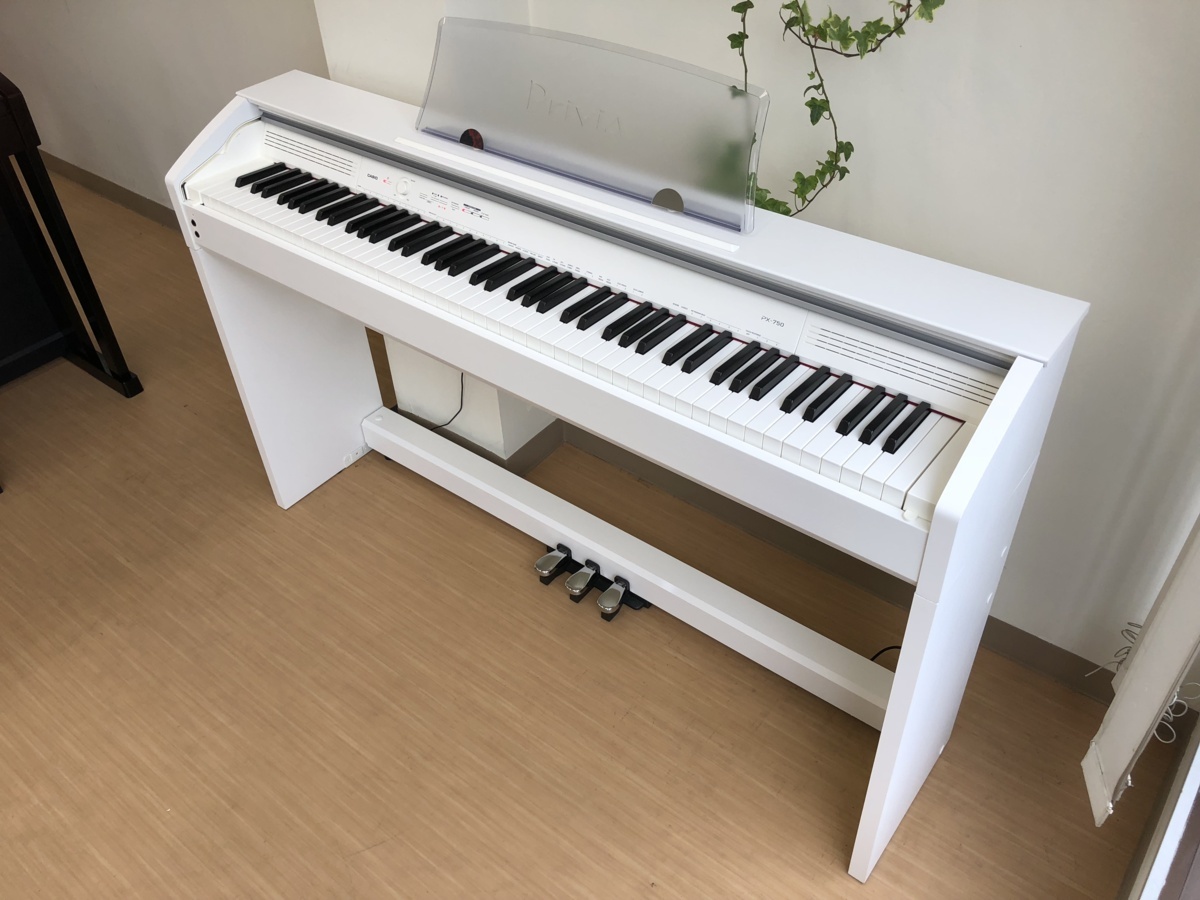 電子ピアノ CASIO カシオ PX-750WE 2013製 動作品 - 鍵盤楽器、ピアノ