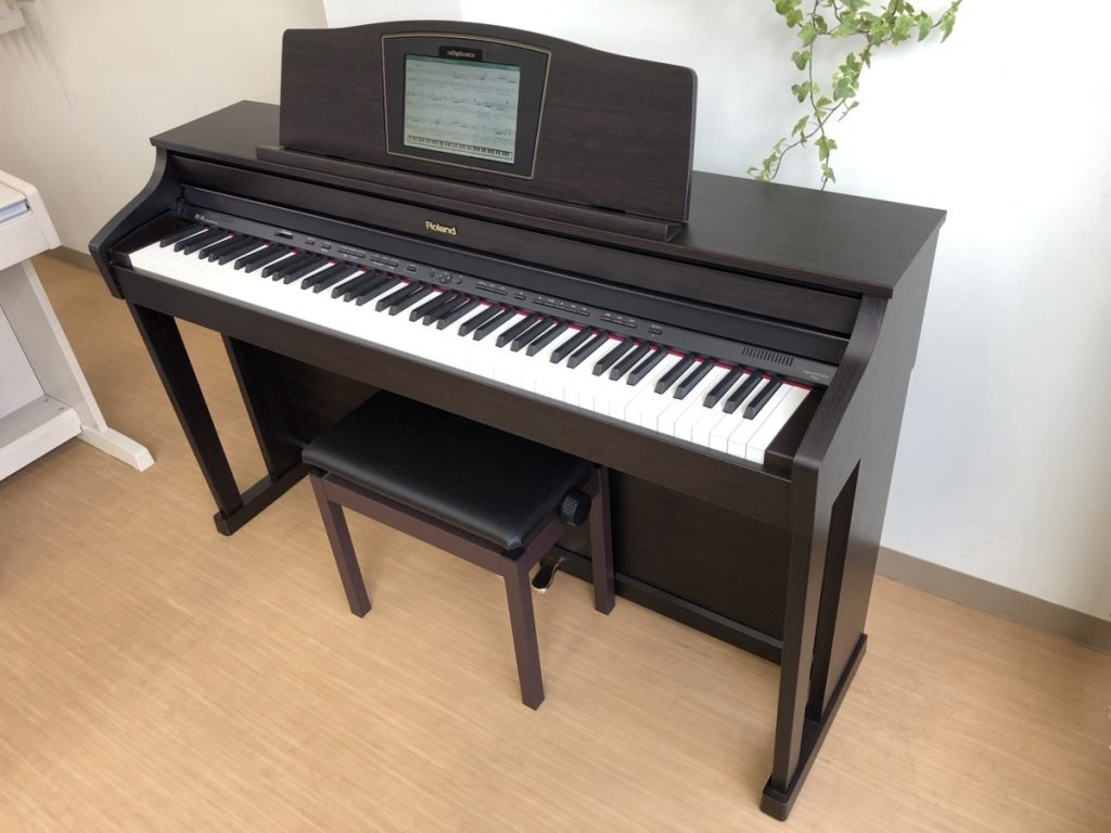 電子ピアノ Roland HPi-50e-RWS 2016年製 中古 椅子付き デジスコア ...