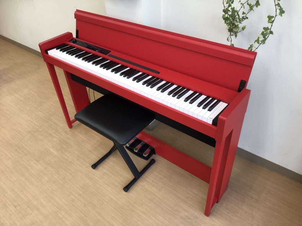 電子ピアノ KORG C1 Air RD 2018年製 中古 椅子付き レッド コルグ