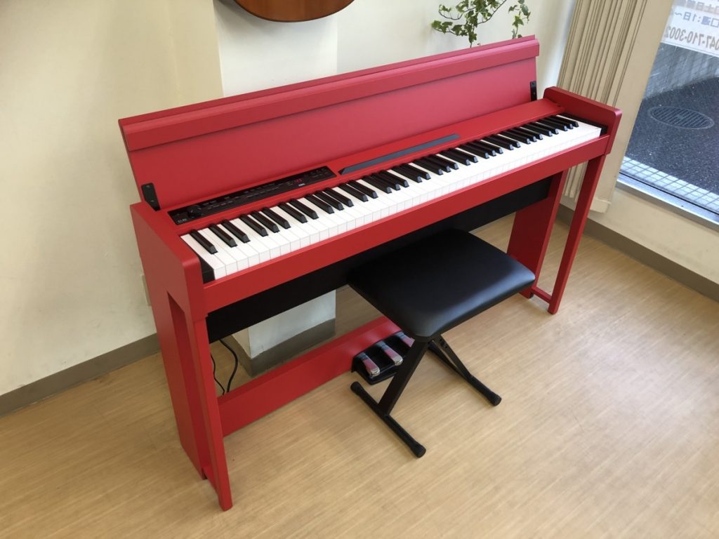 電子ピアノ KORG C1 Air RD 2018年製 中古 椅子付き レッド コルグ