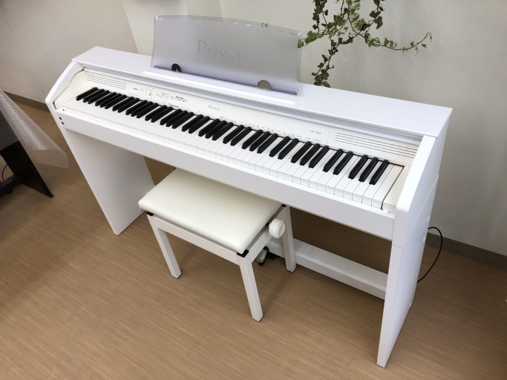 電子ピアノ CASIO PX-760WE 2017年製 中古 椅子付き ホワイト カシオ