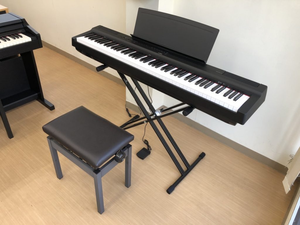 YAMAHA P-125B 2018年製 中古 電子ピアノ 椅子付き ブラック スタンド ...