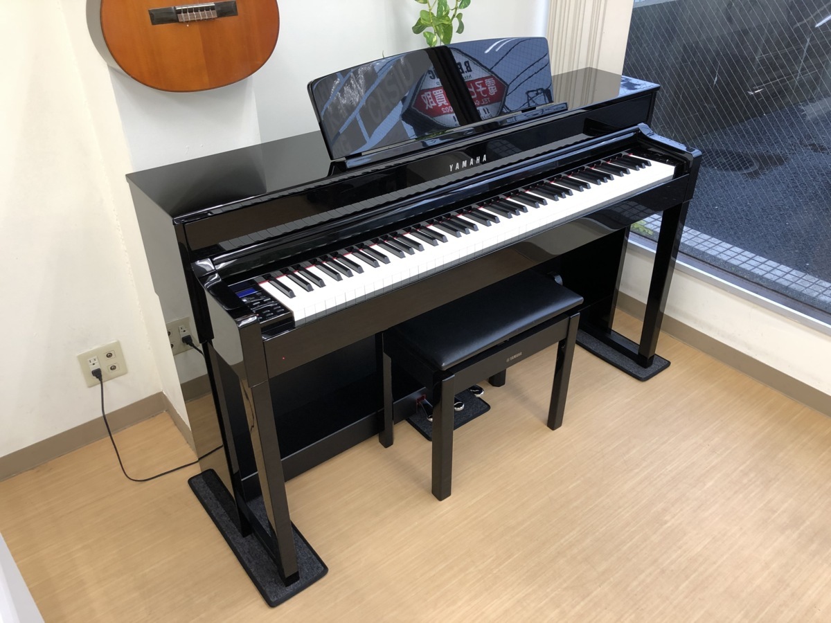 YAMAHA CLP-545PE 2014年製 木製鍵盤 中古 電子ピアノ 黒色艶出し