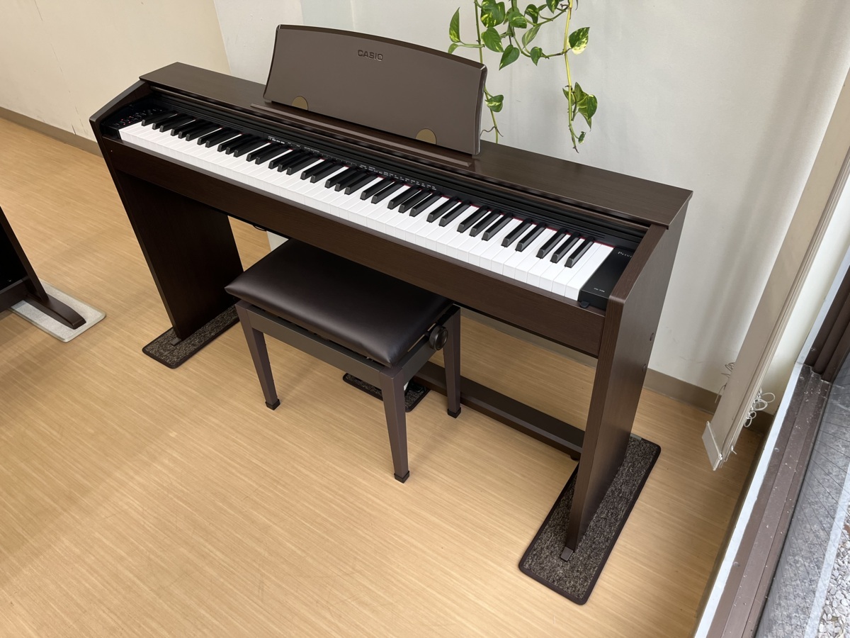CASIO PX-770BN 2018年製 中古 電子ピアノ 椅子付き オークウッド調 ...