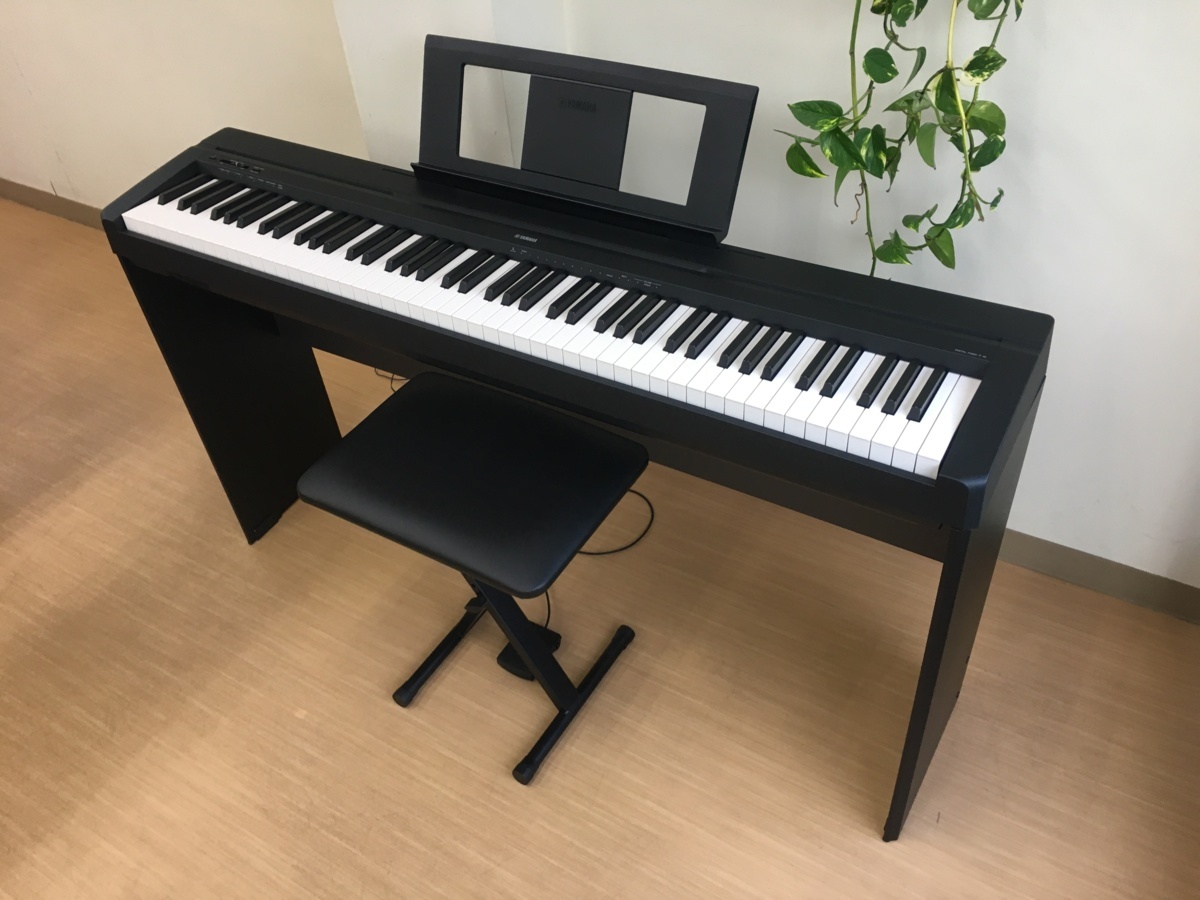 YAMAHA P-45B 2016年製 中古 電子ピアノ ブラック 専用スタンド 椅子