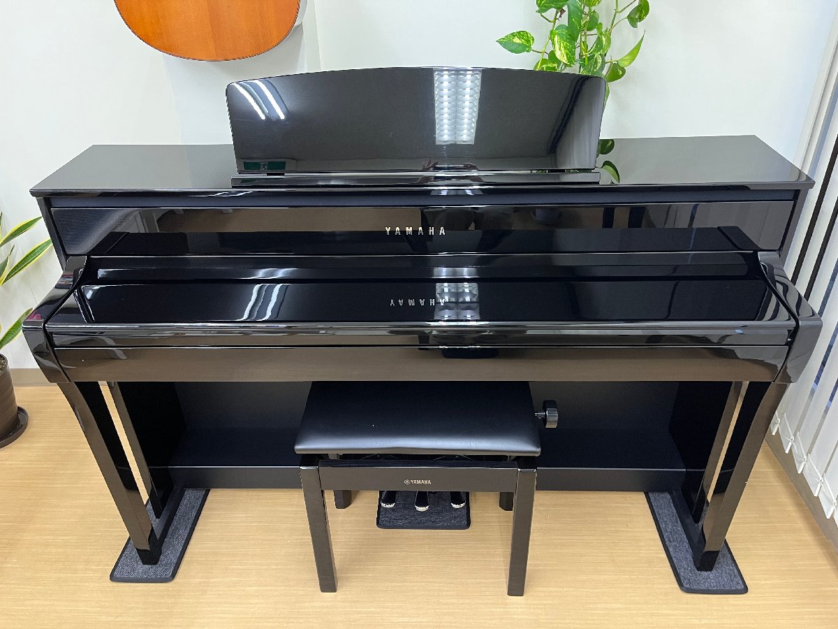 YAMAHA CLP-675PE 2018年製 中古 電子ピアノ 木製鍵盤 クラビノーバ 黒 