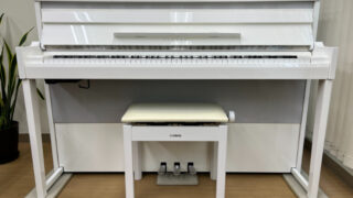 YAMAHA NU1X PBW 18年製 中古 電子ピアノ 椅子付き 木製鍵盤