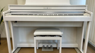  KAWAI CA4900GPW 22年製 中古 電子ピアノ 椅子付き 木製鍵盤 ピュアホワイト