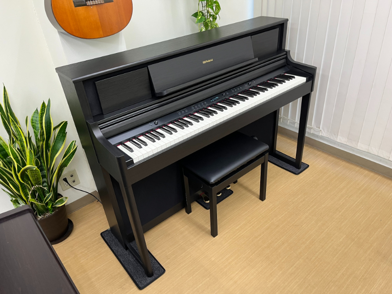 Roland LX705GP-KR 19年製 中古 電子ピアノ 木製鍵盤 KURO 黒木目調 
